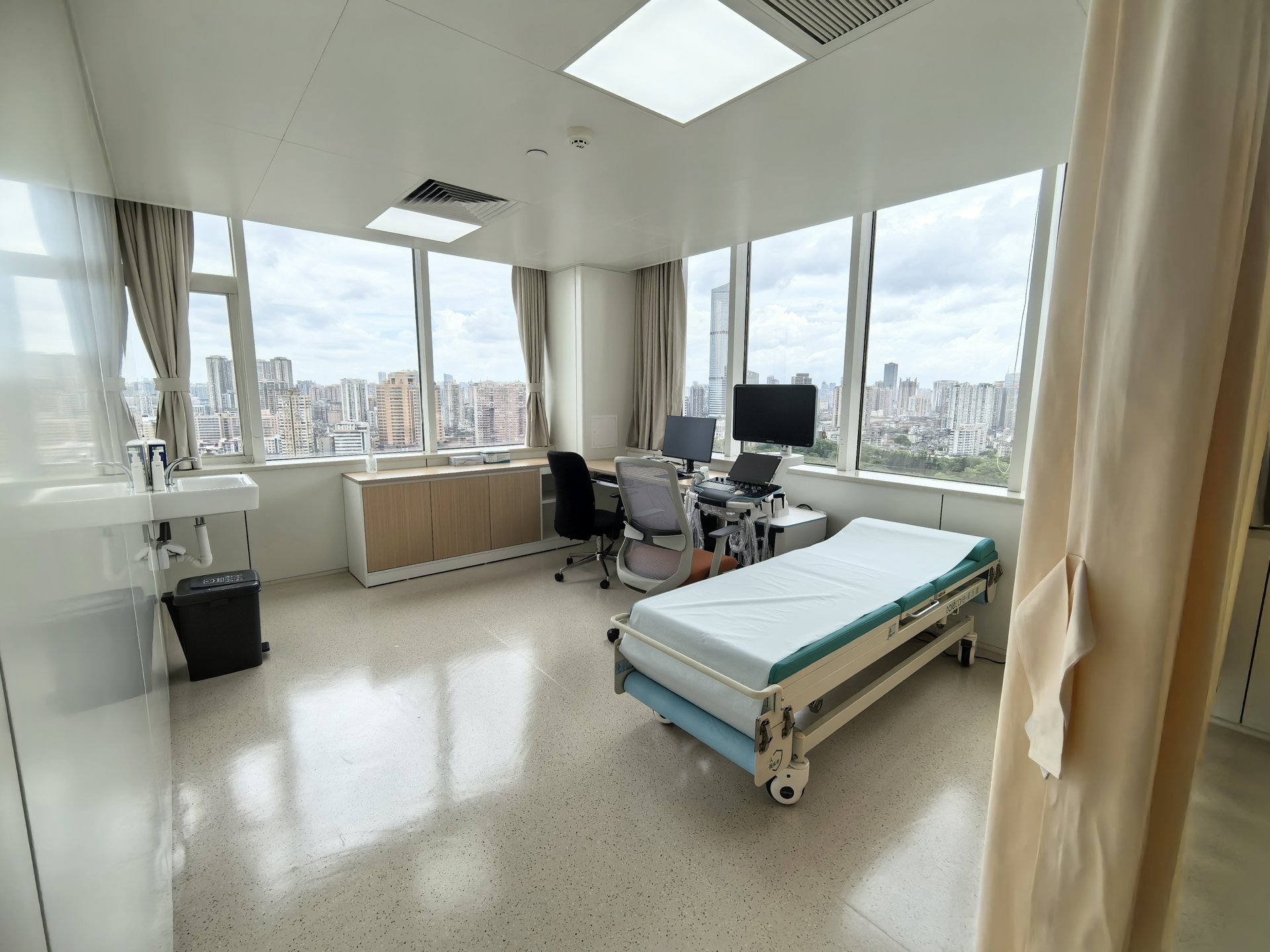Examination room at the International Medical Center.